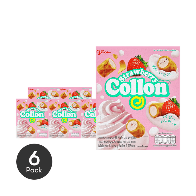 Collon Cream Biscuit Roll Strawberry Flavor 1.90 oz*6【6 Packs】