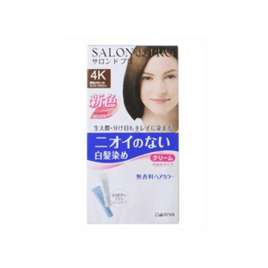 Dariya Salon de Pro Unscented Hair Color Quick-Dye Cream 4K [Light Brown with Chestnut Tint] 1box