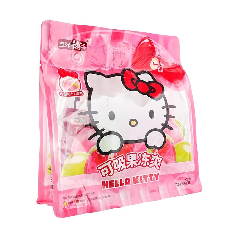 Konjac Jelly,Strawberry + Grape + Peach Flavor, 18.34 oz【Hello Kitty】 3