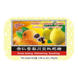 PRINCE OF PEACE Honey Loquat Almond Pear Flavored Candy 76g | Yami