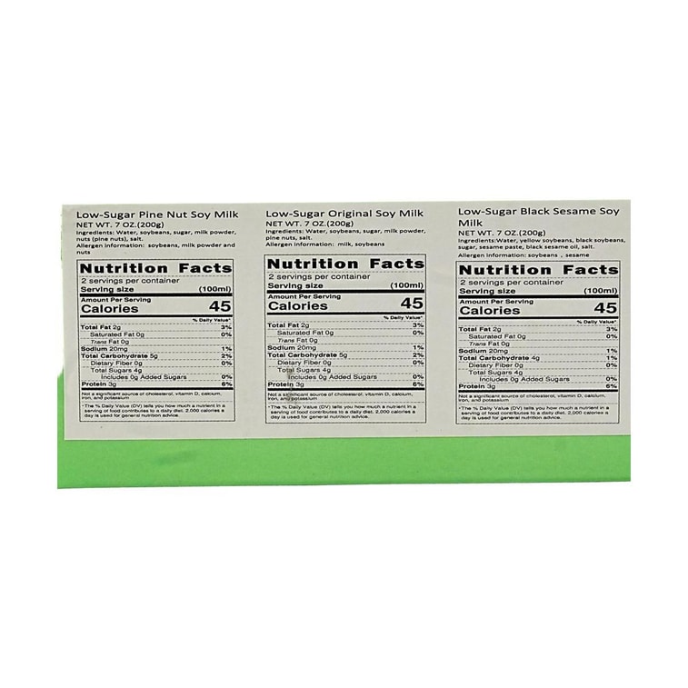 Rich & Creamy Soy Milk Combo 6.76 fl oz*3packs【Original Flavor + Pine Nut Flavor + Black Sesame Flavor】 4