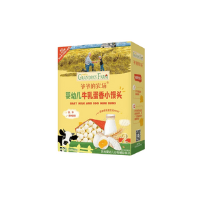할아버지의 농장 아기 우유 계란맛 만두 과자 (신구 포장 교체 배송) 아기 간식 78g/盒