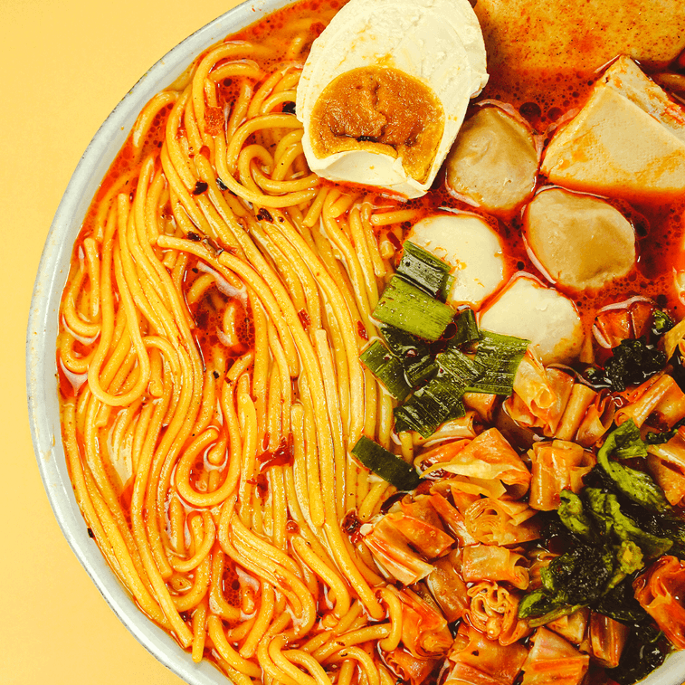 【道地傳統老式黏糊糊】與美 東北麻辣燙 內含魚丸 330g 5