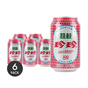 Lychee Flavored Soda, 0 Fat Low Calories,11.16 fl oz *6【6 Packs】