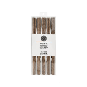 Chopsticks Primary Color Carved Bamboo Chopsticks High Temperature Carbonized No Paint No Wax 10 Pairs *1 Box