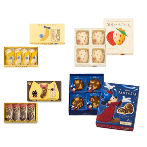 【日本直邮】 日本 TOKYO BANANA 伴手礼常年第一位 东京香蕉  期限限定 米奇x黑猫组合4种口味 小盒组合装 共16枚