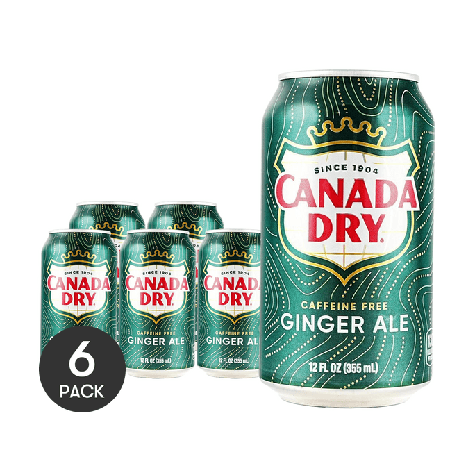 Ginger Ale Soda, 12 fl oz *6【6 Pack】【Caffeine Free】