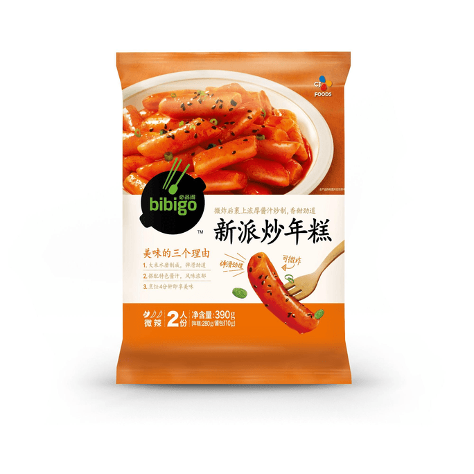 Bipin Court New Pie Fried Rice Cake Korean Specialty Water Mill Rice Cake Cheese Rice Cake Strips 390g*1 bag