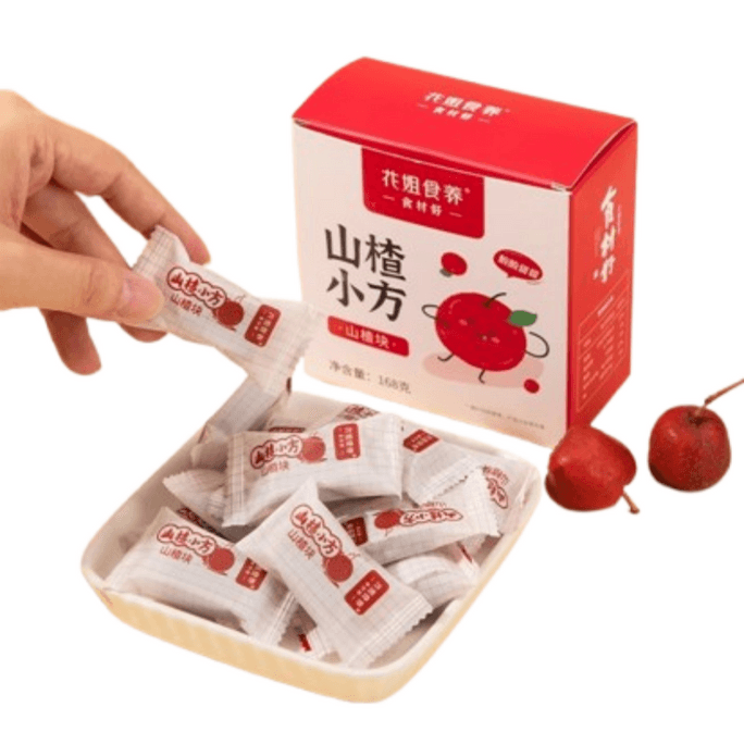 【中國直郵】 花姐食養 山楂小方 無添加山楂片乾山楂條零食小包裝 168g