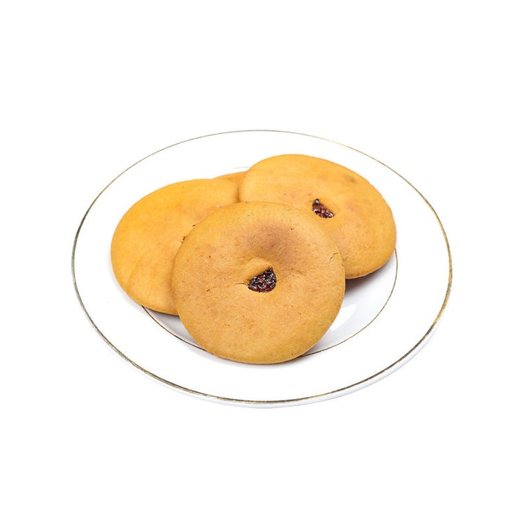 【中国直邮】 八宝利 红糖肚脐饼 零食袋装 红薯夹心酥脆早餐饼办公糕点  242g盒装肚脐饼(12包)1盒 8