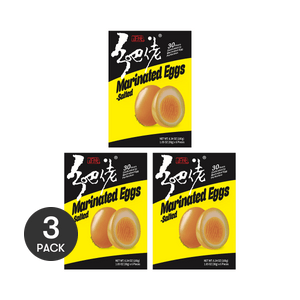 Marinated Eggs, Salted Flavor, 6.35oz  *3【3 Packs】【Zhejiang Wenzhou Specialty】【Childhood Memory】【Ready-To-Eat】
