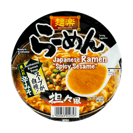 日本MENRAKU面乐 麻辣芝麻速食面 担担面风味 碗装 98.3g