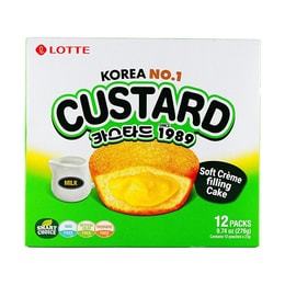 韓國LOTTE樂天 奶油蛋黃派 12枚入 276g