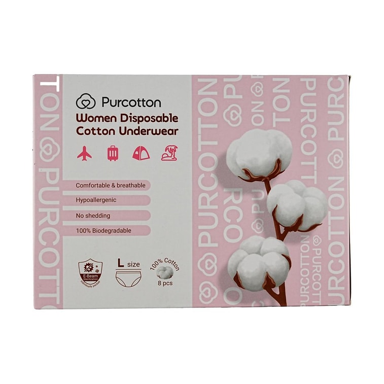 Disposable Cotton Panties Women Size L 8pcs Sterile Individually Wrapped 5