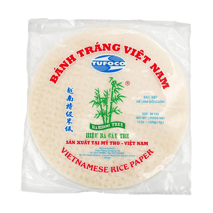 Banh Trang Viet Nam - Vietnamese Rice Paper , 28cm , 12 oz 【For Vietnamese Spring Rolls】【 Low-fat and Refreshing 】