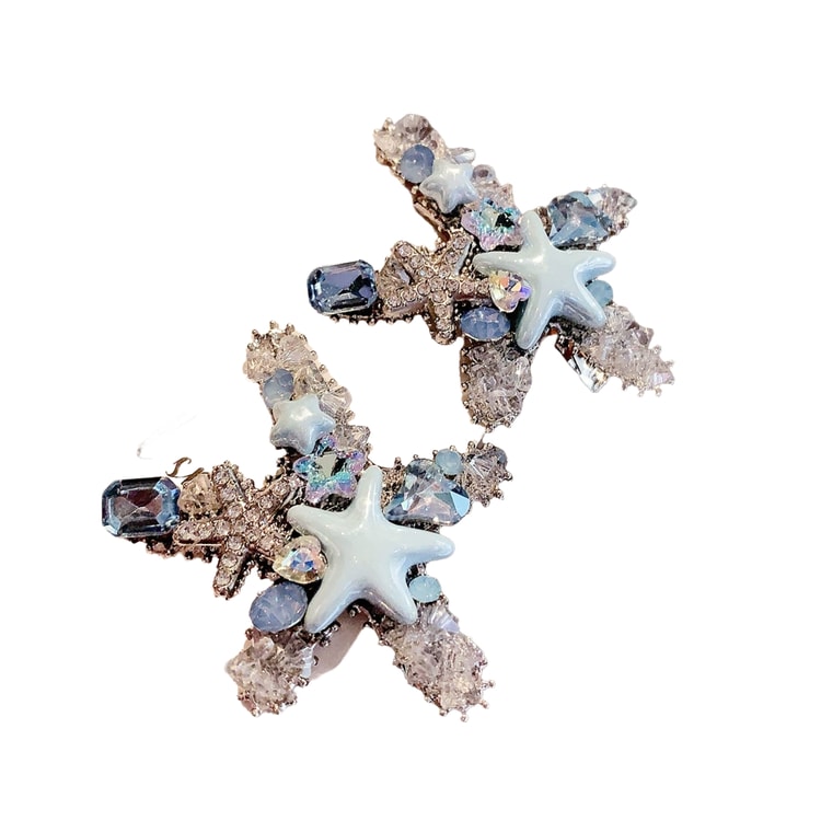 Meijia Premium Selection Luxury Light Blue Crystal Star Hair  display picture 2