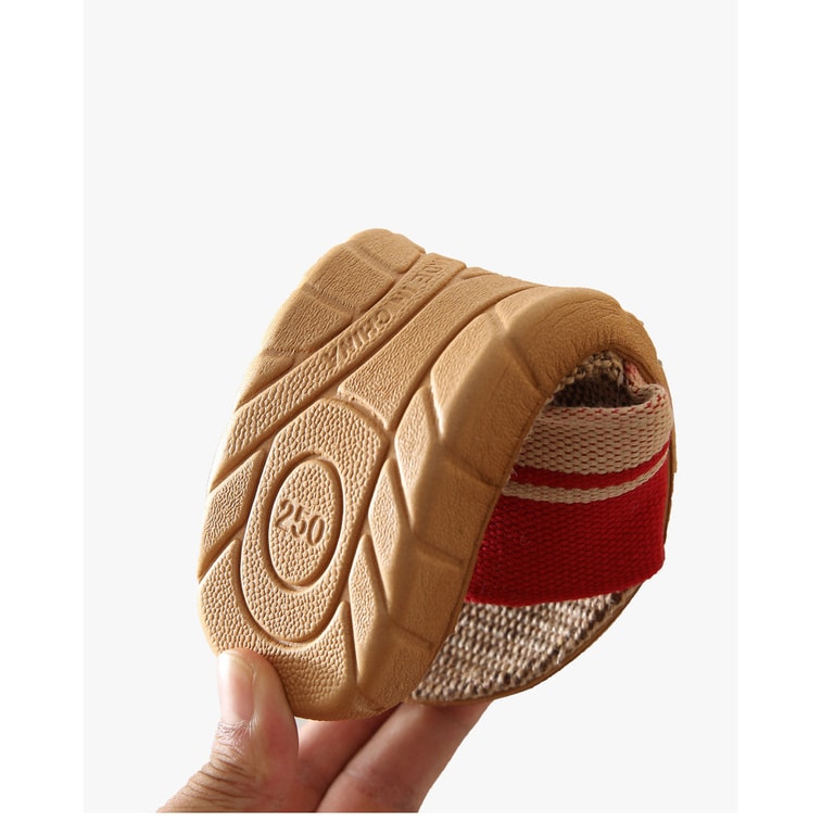 GINKGOHOME 日式榻榻米室內亞麻防滑拖鞋 黑色 (40-41 US 9-10) 3