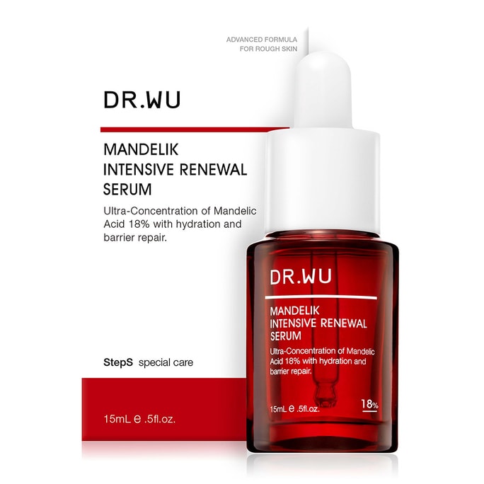 Mandelik Sérum Renouvellement Intensif 18% 0.5 fl.oz Formule avancée pour peau rugueuse et affinage des pores