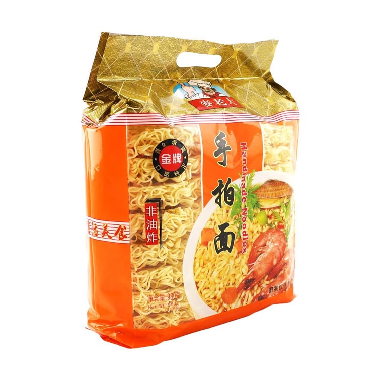 麦老大 手拍面 980g【广式方便面饼面条】 3