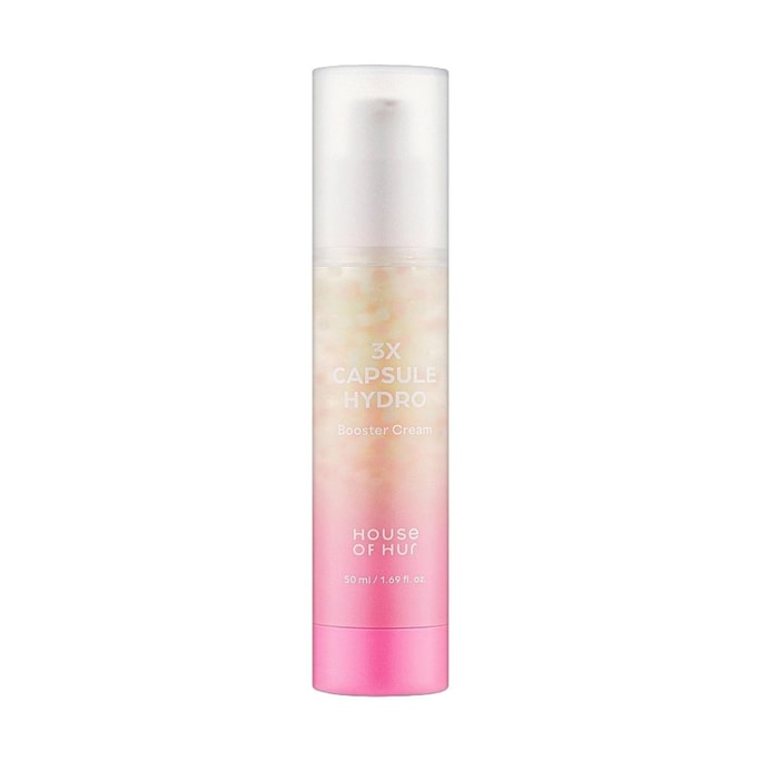 韩国HOUSE OF HUR赫尔之屋 3X三重胶囊水润面霜 保湿妆前乳二合一 50ml【三色胶囊 保湿修护提亮】