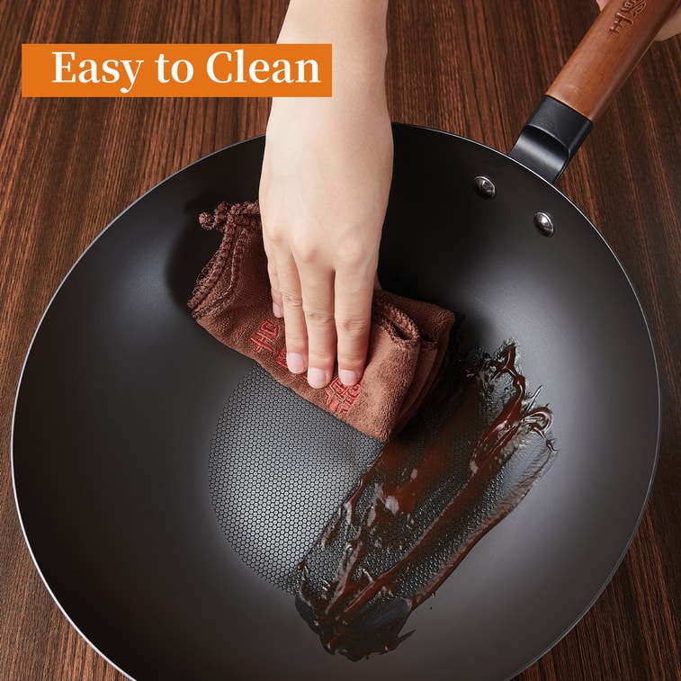 王源吉 ⭐信手拈来⭐   云烟精铁 平底锅 健康无涂层 持久不锈 不挑炉灶 锅身仅重1.1kg 32cm 燃气灶/电磁炉通用 5