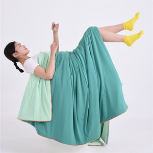 [중국에서 직접 우편 발송] HSPM 신제품 심플 A급 시원한 실크 에어컨 이불 세탁기 세탁 가능 여름 이불 수박 그린 [A급 시원한 멜론 이불] 150x200cm