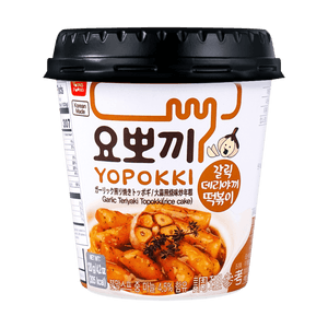 韓國YOPOKKI 炒年糕 大蒜照燒口味 杯裝 120g【微波加熱即食】