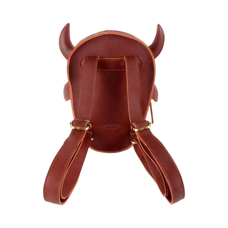 MOM LOVES ME レザーバックパック - バッファロー柄、2～8歳向け 4