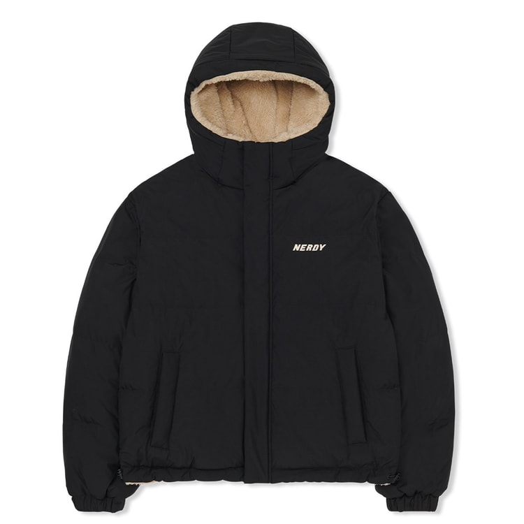 Fleece Reversible Down Jacket Black S - Yamibuy.com