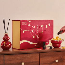 God of Wealth Hat Aroma Diffuser Stone Gift Box Fortune Gilded for Horse Year Housewarming