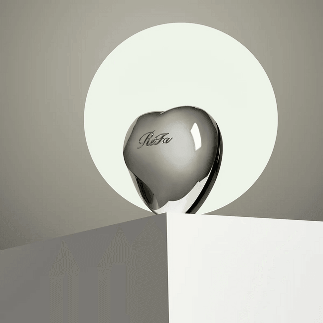 日本REFA黎珐 爱心形梳 #月光银 一梳到底 防静电 不伤发不拉扯 柔顺蓬松 随身便捷 节日礼物