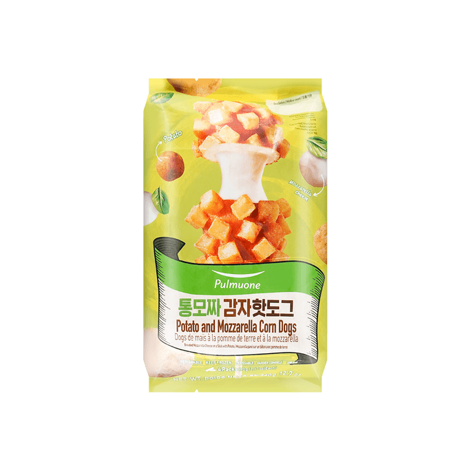 【冷冻】韩国PULMUONE圃美多 马苏里拉芝士玉米热狗 360g