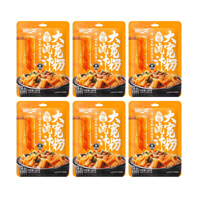 Wide Vermicelli Noodles with Sesame Sauce - Packaging May Vary, 6 Bags* 9.45oz