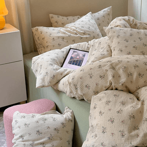 Blooming Muse Bedding Set Queen Size Mint