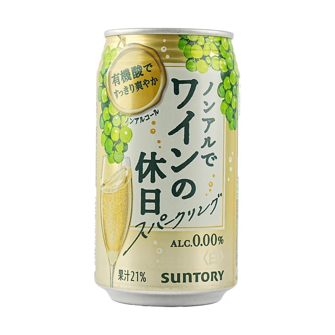 日本SUNTORY三得利 無酒精白酒 碳酸果汁汽水飲料 350ml
