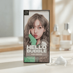 Hello Bubble Hair Dye, Easy Hair Coloring, 3.52 oz. #10AB Ash Beige【Aespa, Winter】