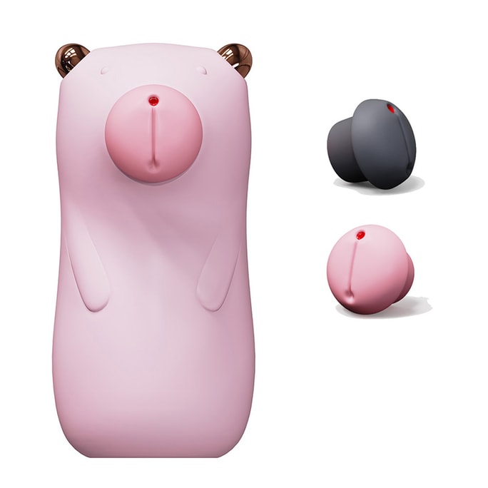日本ナミヤビッグクマ吸引振動マッサージャー女性の大人のおもちゃ大人の製品ピンク 1 ピース