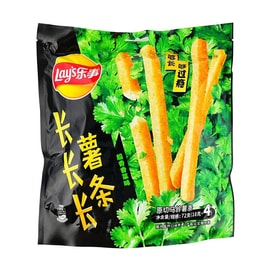 大陆版LAY'S乐事 长长长薯条 香菜味 4包入 72g【Papi酱推荐】【更金黄更酥脆!】