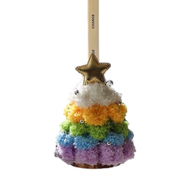 HSPM 聖誕樹車掛聖誕節裝飾品掛件氛圍場景佈置小門掛擺件 聖誕禮物 蔓越莓紫聖誕樹車掛 一件