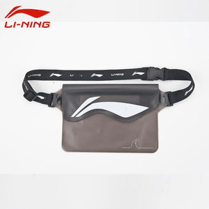 Li Ning Waterproof Bag, Crossbody Waist Bag, Mobile Phone Storage Bag, Drifting Swimming Diving Bag, Black 22 * 15cm
