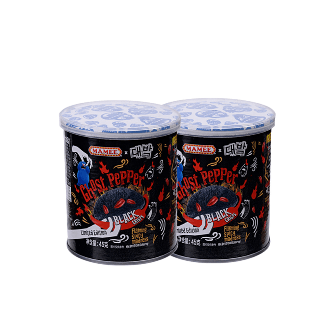 【中国直送】マレーシア産ゴーストペッパーポテトチップス MAMEE 2個パック 激辛、カリカリ、やみつきになる、本物のゴーストペッパー風味のパフスナック 味覚に挑戦するスナック