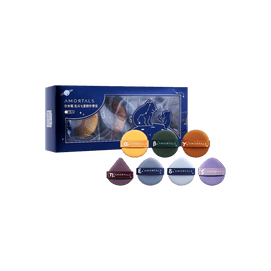 AMORTALS爾木 北斗七星氣墊粉撲套裝 超軟不吃粉 乾濕兩用 7枚入(圓形*4+水滴形*2+三角形*1)