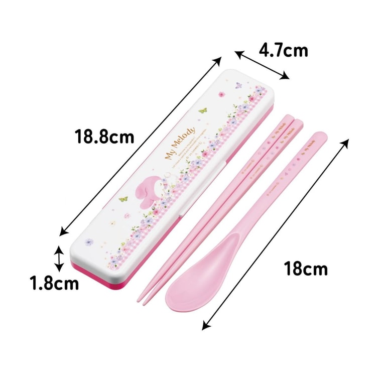 마이멜로디 수채화 패턴 젓가락 세트, 7.1인치 3