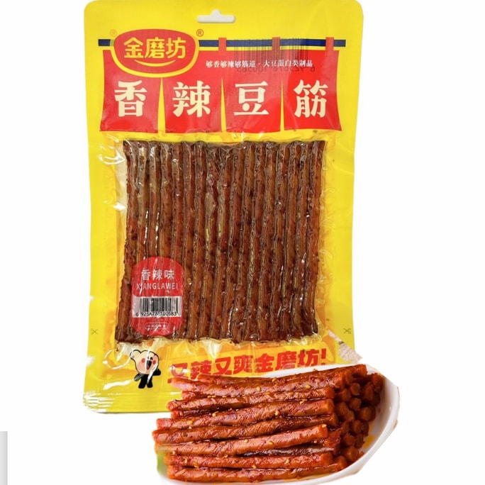  金磨坊 香辣豆筋 香辣味 360g【90g×4袋】【嚼劲十足 够香够味够劲道 】