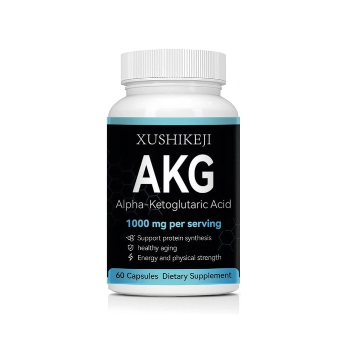 AKG Dietary Supplement Capsules: 60 capsules per bottle