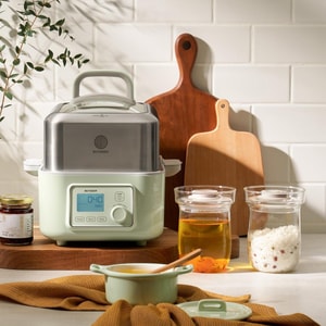 【$40 off with coupon】Electric Food Steamer Light Green 5.3QT/5L Stew Pots Not Included Multi - functional