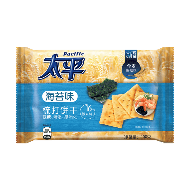 商品详情 太平 梳打饼干 海苔味 400g image 0