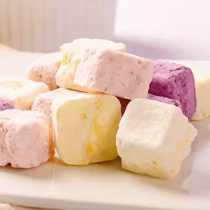 比比贊 凍乾優格塊網紅水果乾辦公室藍莓草莓小點心點心的休閒食品100g*1袋