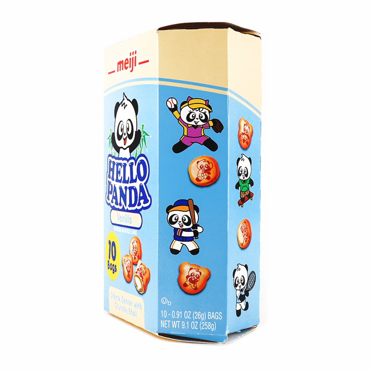 日本MEIJI明治 熊猫夹心饼干 香草味 258g 5