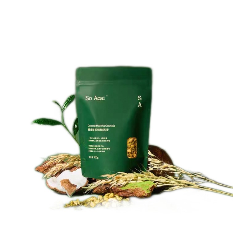 【中国直邮】 So Acai 可可榛子巧克力烘焙燕麦片坚果榛果燕麦谷物脆椰香抹茶300g*1袋